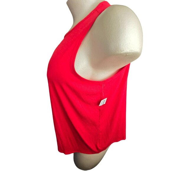 Old Navy Womens Red Pink Ribbed Tank Top Luxe Size XXL NWT JJ4058 - Picture 3 of 8